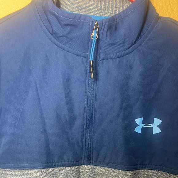 Under Armour Blue and Gray Zip Up Sweater - Picture 3 of 3